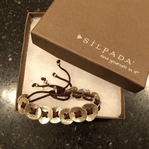 Silpada adjustable stirling silver disk bracelet